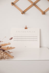 Minimalistischer Stundenplan