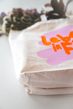 Lade das Bild in den Galerie-Viewer, Canvas Tragetasche mit Neonprint &quot;Leben in Fülle&quot;
