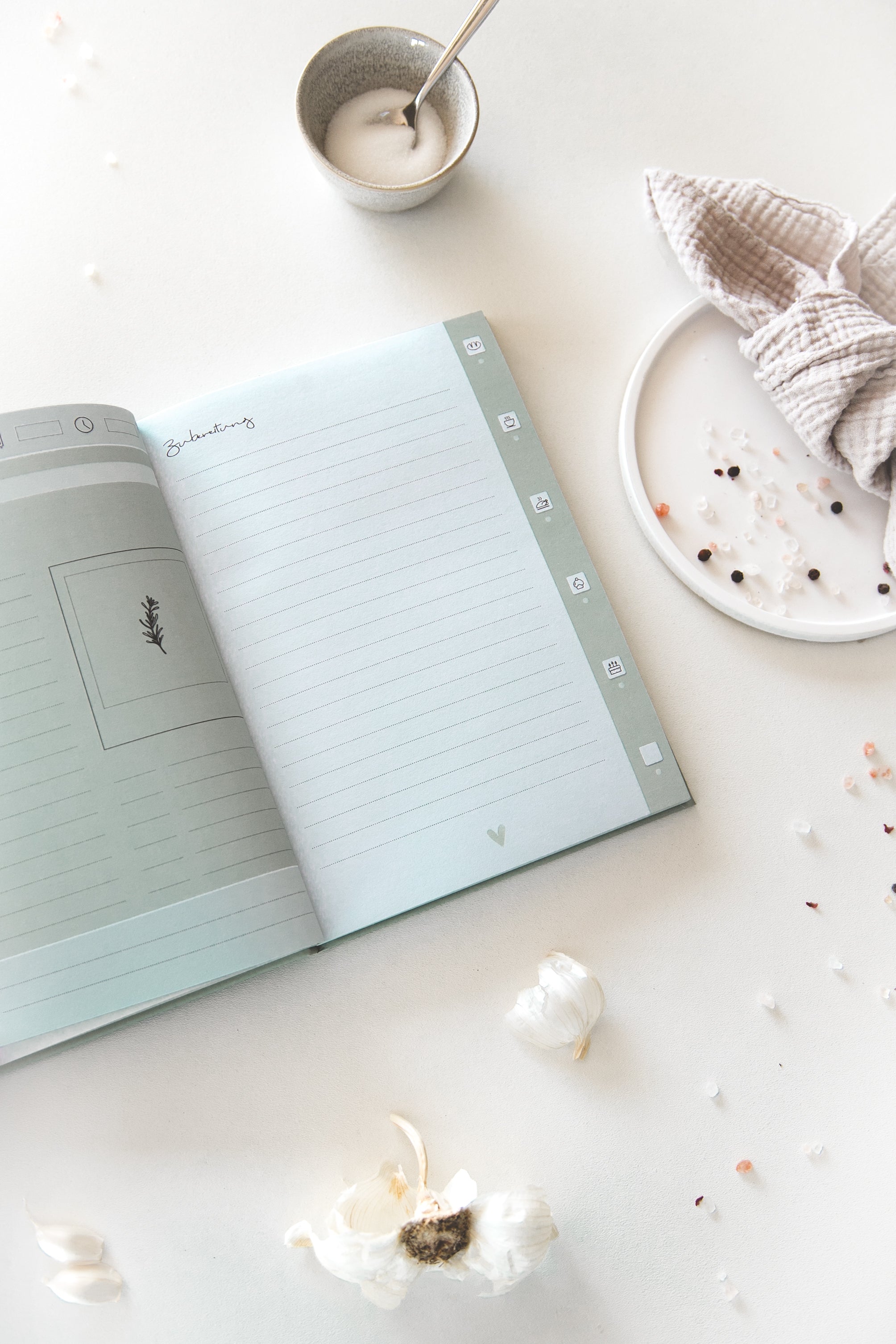 A5 Hardcover REZEPTBUCH - Die Geheime Zutat ist immer Liebe