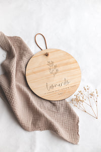 Namensschild aus Holz personalisiert "Baby Branch"