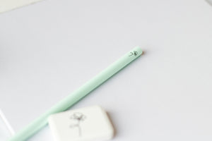 Mint Bleistift und Radiergummi "Wildflower"